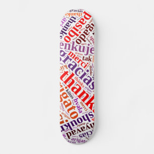 Thanks word cloud skateboard