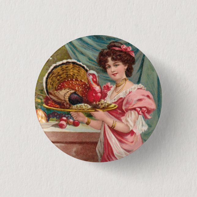 Thanksgiving 1 Inch Round Button (Front)
