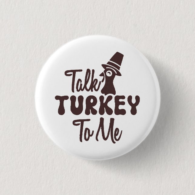 Thanksgiving  1 inch round button (Front)