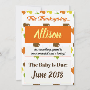 Thanksgiving 2017 Turkey Pregnancy Announcement