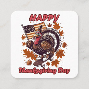 Thanksgiving 2023 square business card