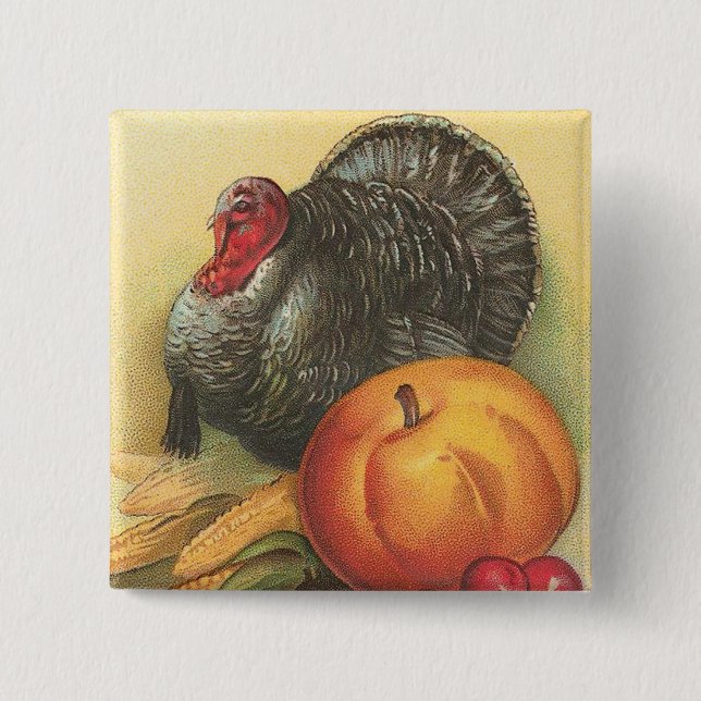 Thanksgiving 2 Inch Square Button (Front)