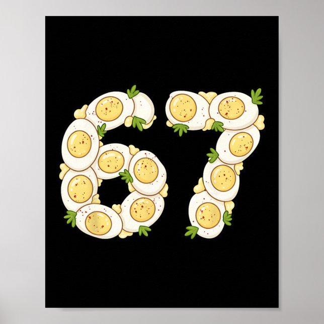 Thanksgiving 67 Deviled Eggs Funny Six Seven Devil Poster (Front)