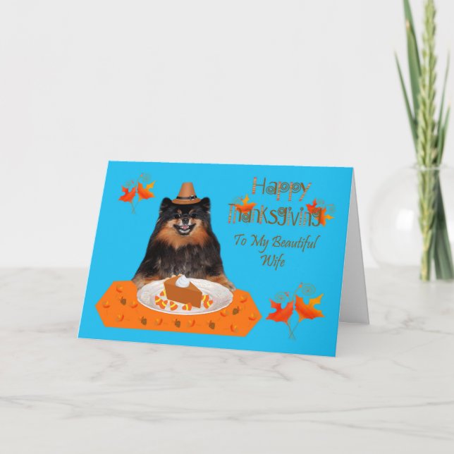 Thanksgiving à la carte de voeux d'épouse (Devant)