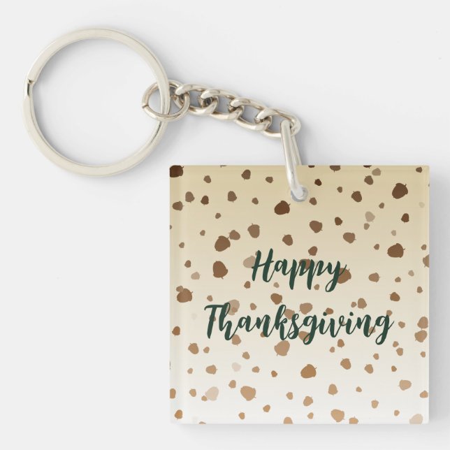 Thanksgiving Acorns Keychain (Front)
