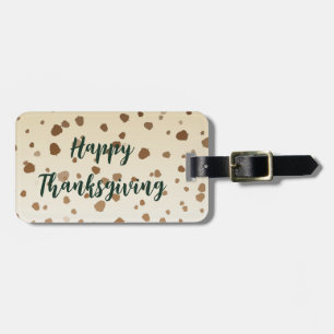 Thanksgiving Acorns Luggage Tag