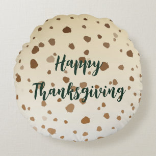 Thanksgiving Acorns Round Pillow