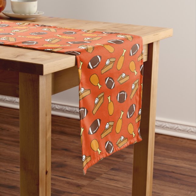 Thanksgiving and Football Medium Table Runner (In Situ)