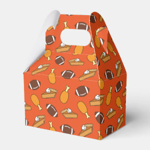 Thanksgiving and Football Pattern Favor Box