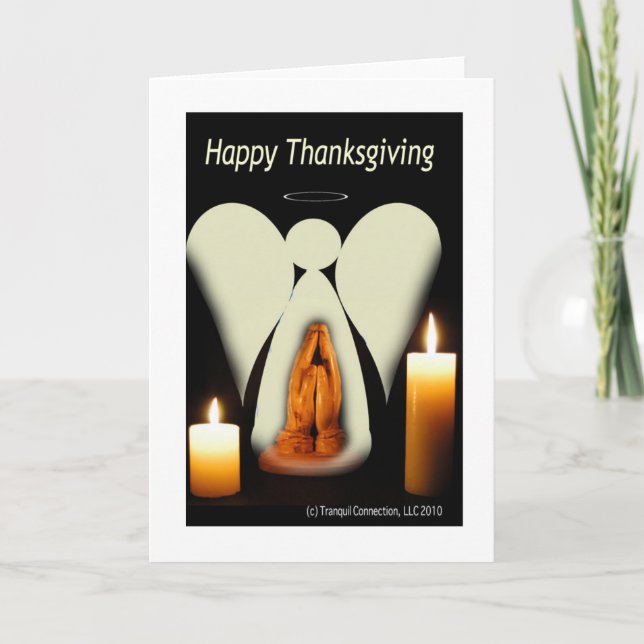 Thanksgiving Angel Holiday Card (Front)