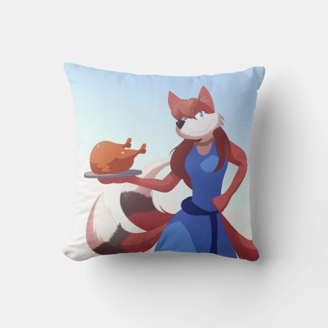 Thanksgiving Anton's Mom Throw Pillow (Front)