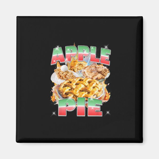 Thanksgiving Apple Pie Bootleg 90's Rap Rock Vinta Magnet (Front)