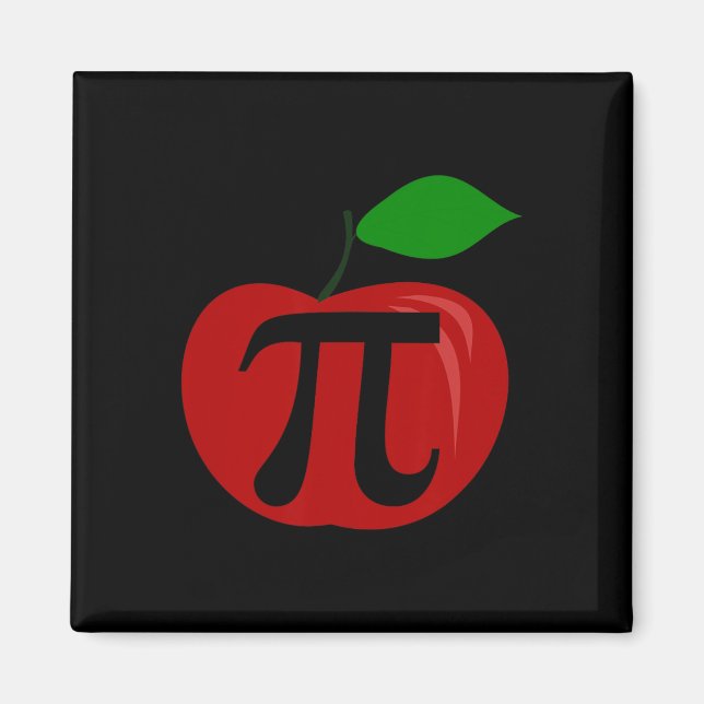 Thanksgiving Apple Pie Lover Funny Pi Day Math Tea Magnet (Front)