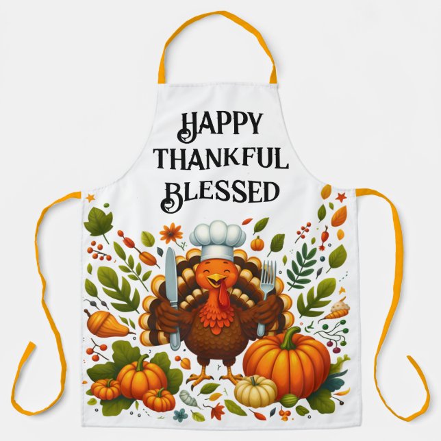 Thanksgiving Apron for Holiday Cooking  (Front)