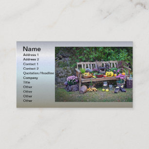 Thanksgiving at the Park Bench Business Card