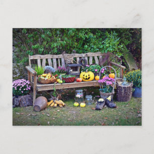 Thanksgiving at the Park Bench Holiday Postcard