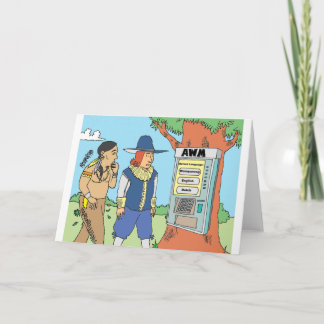 THANKSGIVING / ATM / FINANCIAL / BANKER gifts Holiday Card