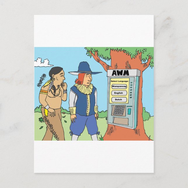 THANKSGIVING / ATM / FINANCIAL / BANKER gifts Holiday Postcard (Front)