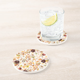 Thanksgiving Autumn Colourful Floral Coaster