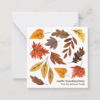 Thanksgiving Autumn Fall Leaves Events Card