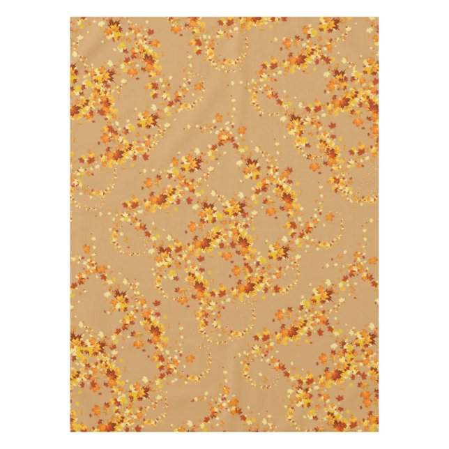 Thanksgiving Autumn Fall Leaves Maple Leaf   Tablecloth (Front)