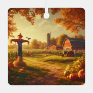 Thanksgiving/Autumn/Fall on the farm Metal Ornament