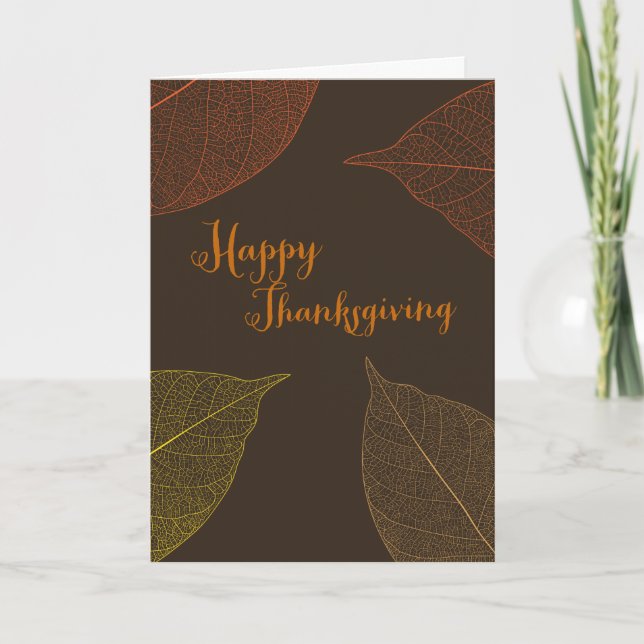 Thanksgiving Autumn Greeting Card (Front)