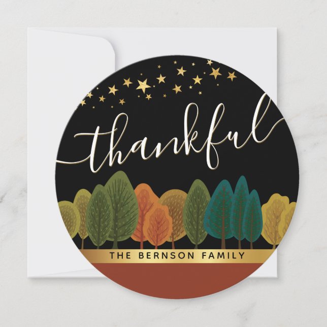 Thanksgiving  Autumn Greeting Card (Front)