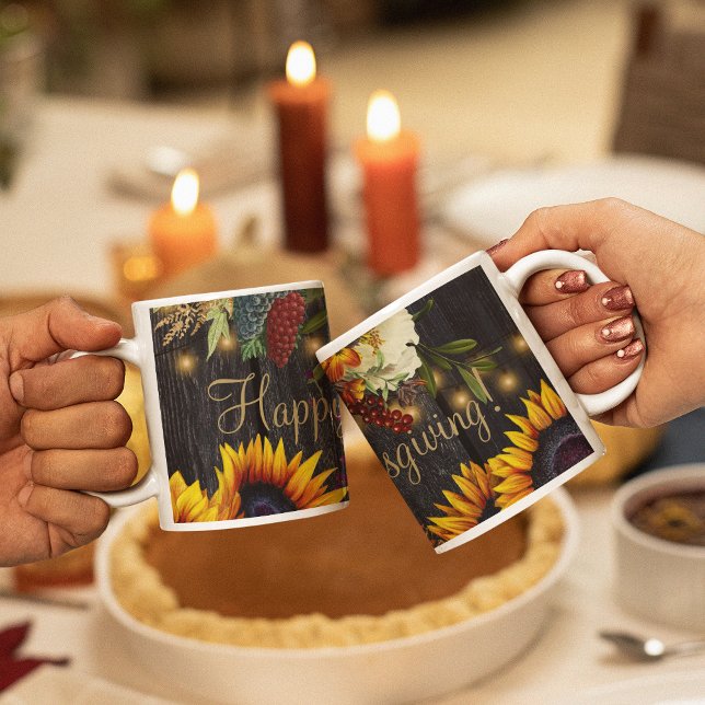 Thanksgiving autumn harvest Happy Thanksgiving Coffee Mug (Creator Uploaded)