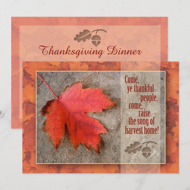 Thanksgiving | Autumn | Harvest Home Invitation (Front/Back)