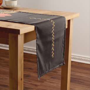 Thanksgiving Autumn Leaves Monogrammed Custom Long Table Runner