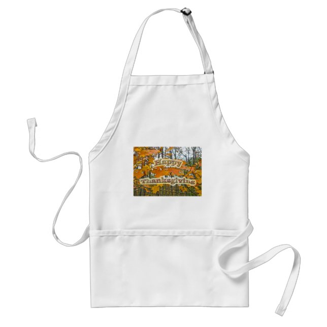 Thanksgiving Autumn Maple Foliage Standard Apron (Front)