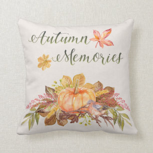 Thanksgiving - "Autumn Memories" - Watercolors1 Throw Pillow