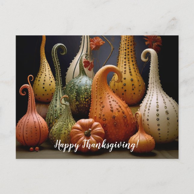 Thanksgiving Autumn Painting Postcard (Front)