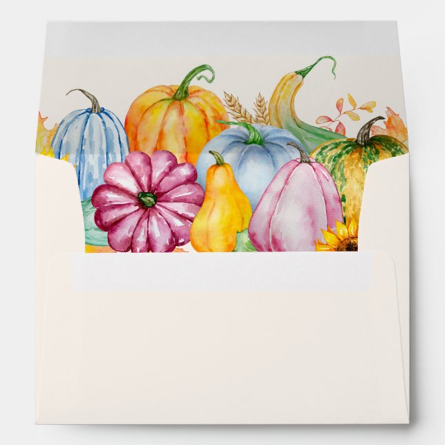 Thanksgiving Autumn Pumpkin Envelope (Back (Bottom))