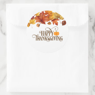 Thanksgiving Autumn Pumpkin Stickers
