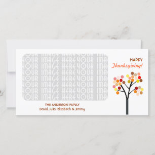 Thanksgiving Autumn Tree Holiday Card