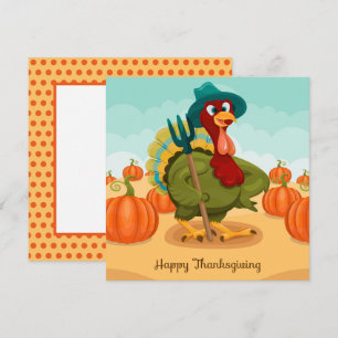 Thanksgiving Autumn Turkey Greeting Card