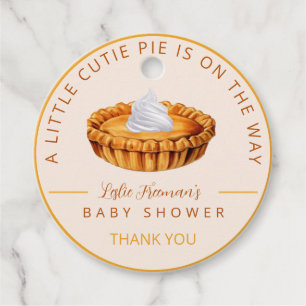 Thanksgiving Baby Shower Cutie Pie Thank You Favour Tags