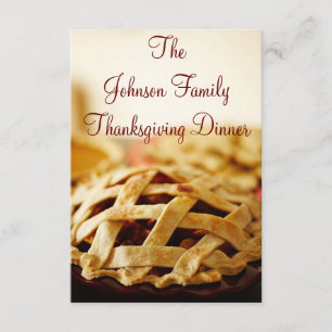 Thanksgiving Baked Pie Holiday Invitations