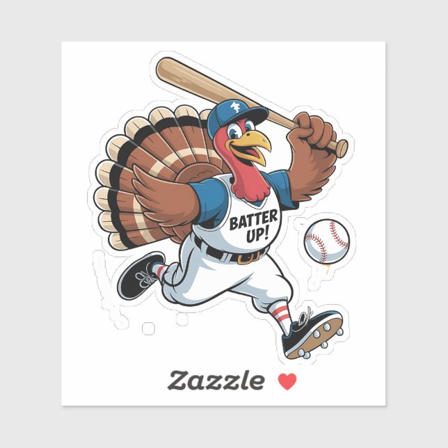 Thanksgiving Baseball Turkey Batter Gobbler (Sheet)