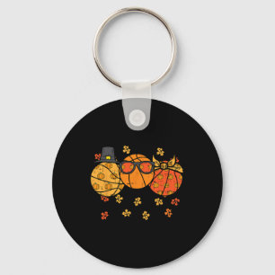 Thanksgiving Basketballs Pilgrim Fall Autumn Men W Keychain