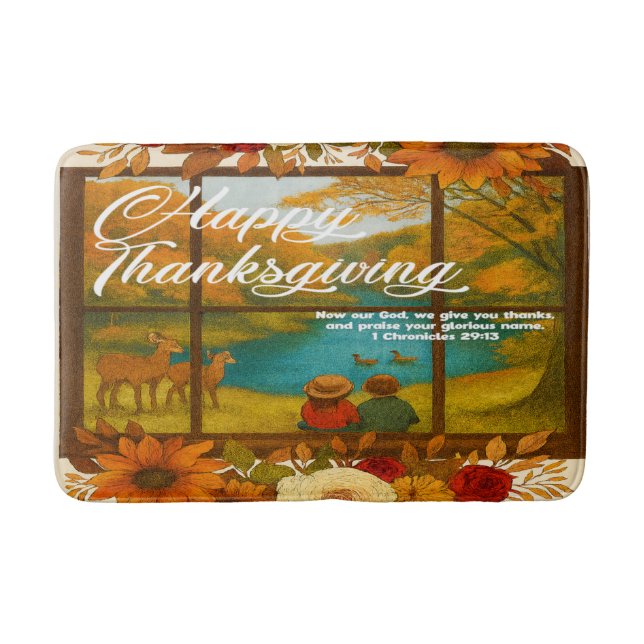Thanksgiving Bath Mat (Front)