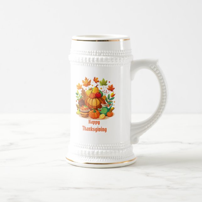Thanksgiving Beer Stein (Right)