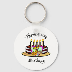 Thanksgiving Birthday Keychain