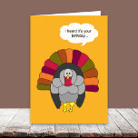 Thanksgiving Birthday -- Turkey Holiday Card<br><div class="desc">A Thanksgiving birthday makes Thanksgiving extra special.  Let that special person having a birthday on Thanksgiving know how much you care with this unique Thanksgiving birthday card.  It is a great way to make a holiday birthday special.  Image and verse © Kathy Henis</div>