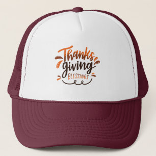  Thanksgiving blessed - Thanksgiving Day Gift Trucker Hat