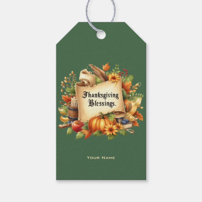 Thanksgiving Blessing Gift Tag (Front)