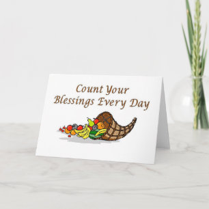 Thanksgiving Blessings (Blank) Note Card