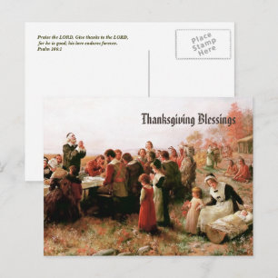 Thanksgiving Blessings. Fine Art Holiday Postcard